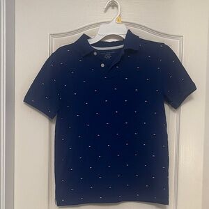 Tommy Hilfiger Kids Dark Blue Polo with Logo Pattern